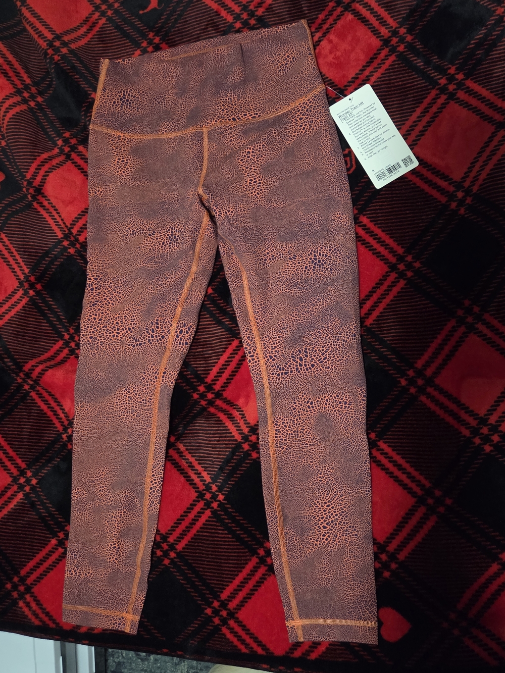 lululemon athletica Orange Speckled High-Rise Leggings